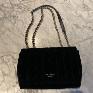 Black velvet Kate Spade bag. Perfect condition!
